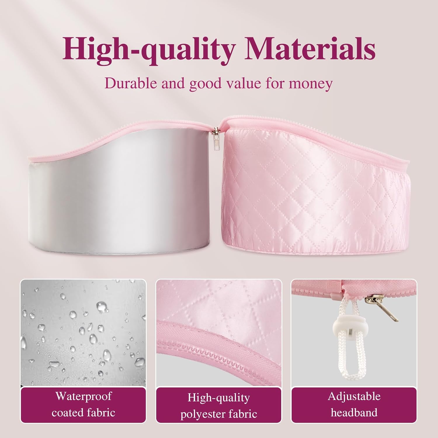 Detalle de AOPOW Hair Cap Treatment Steamer – Deep Conditioning Thermal Heat Cap with 2 Temperature Modes (UK Plug)