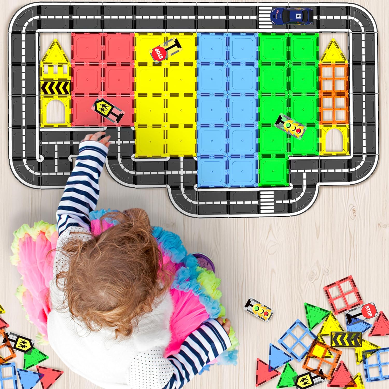 Thumbnail 2 de Magnetic Tiles Road Set 38pcs