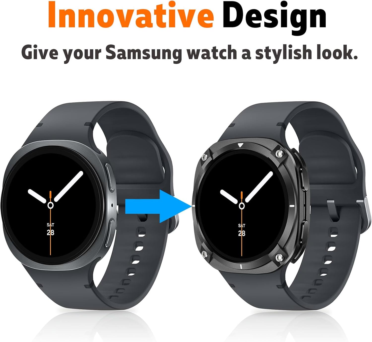 Thumbnail 3 de HITZEE 2 in 1 Metal Case for Samsung Galaxy Watch 8 (44mm) – Rugged protective bumper with back cover