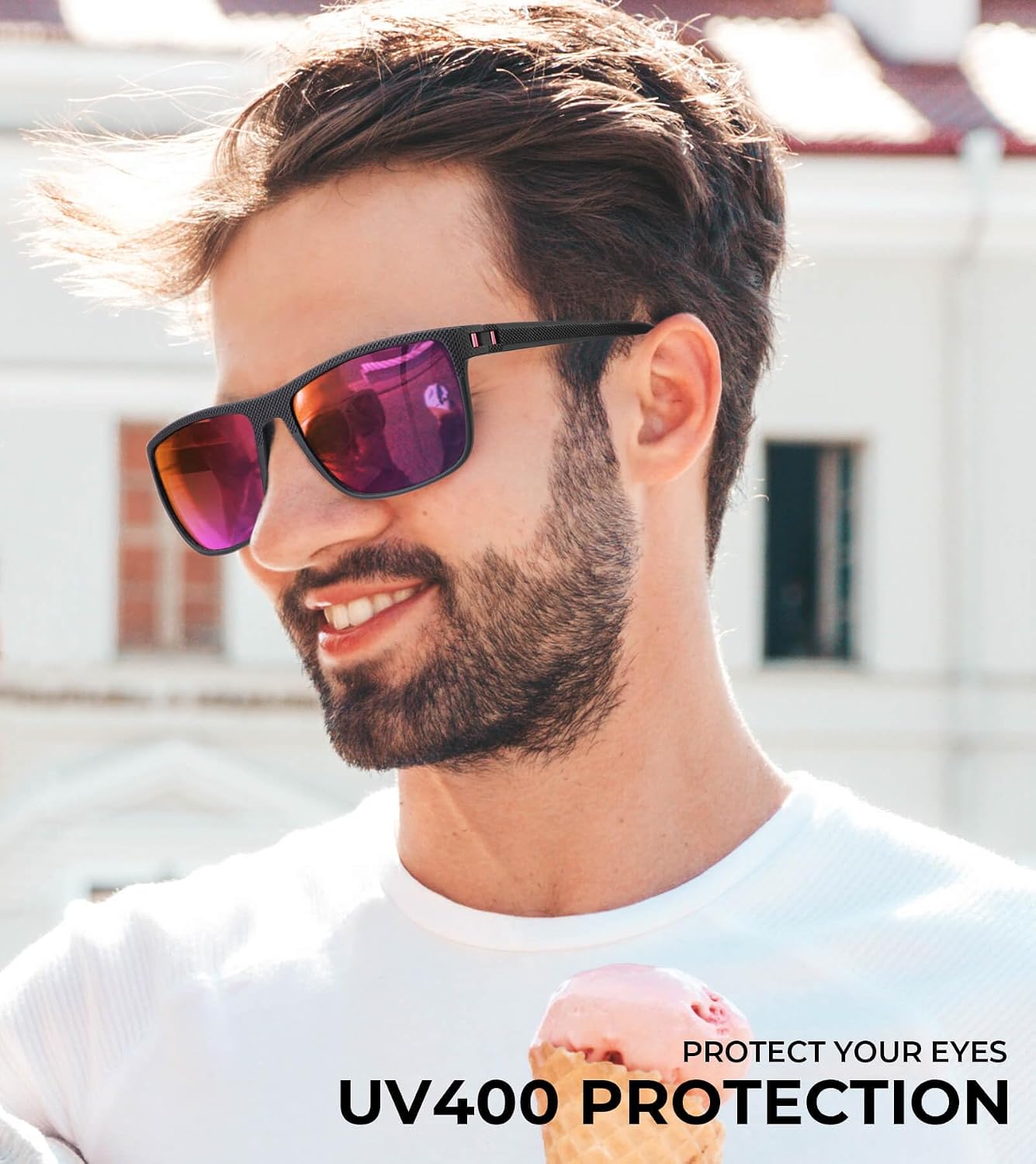 Detalle 2 de KALIYADI Polarized Sunglasses for Men, UV400 Protection, 3-Pair Set