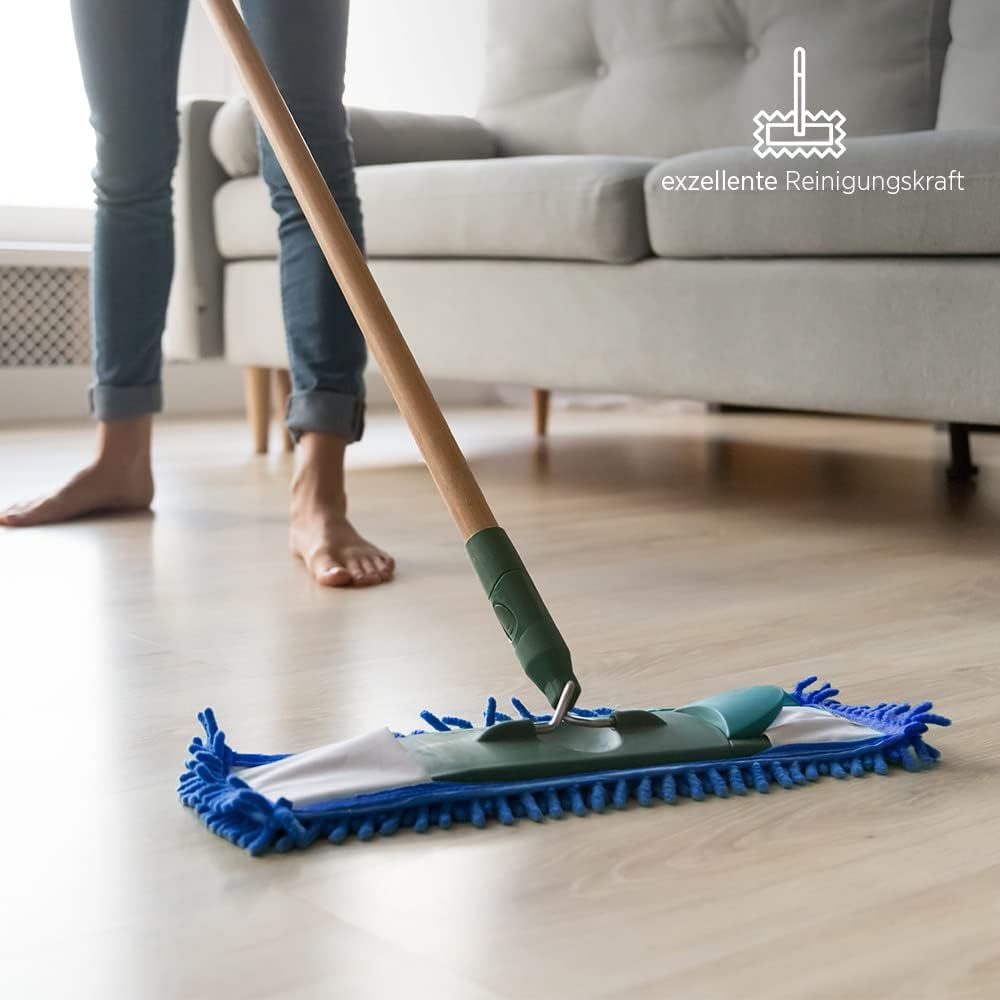 Thumbnail 3 de BIOHY Wischmopp 50 cm aus Chenille – Microfasermopp blau (einzeln) für empfindliche & glatte Böden
