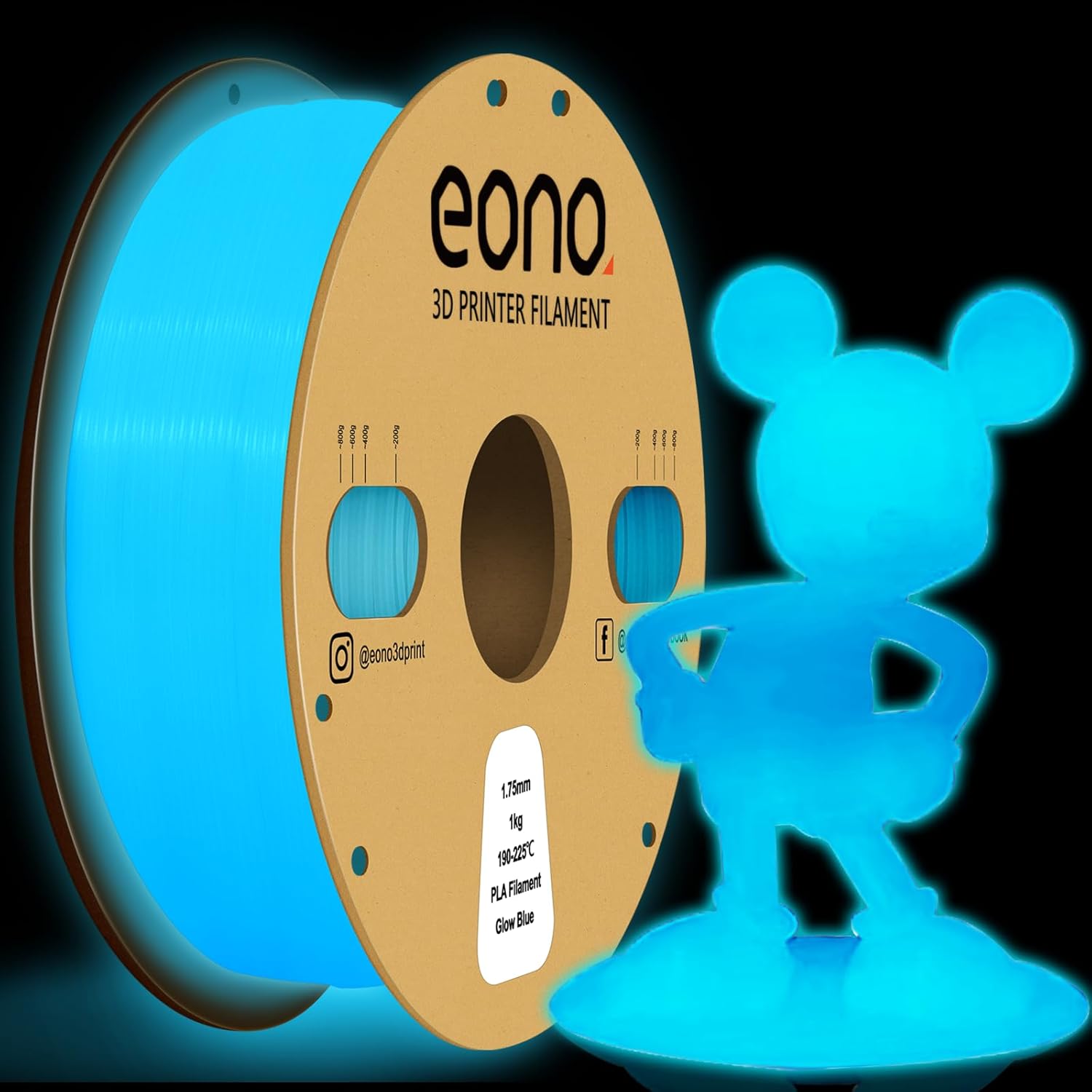 Thumbnail 1 de EONO Silk Dreifarbiges PLA Filament 1,75 mm – Gold/Kupfer/Schwarz, 1 kg (2,2 lbs)