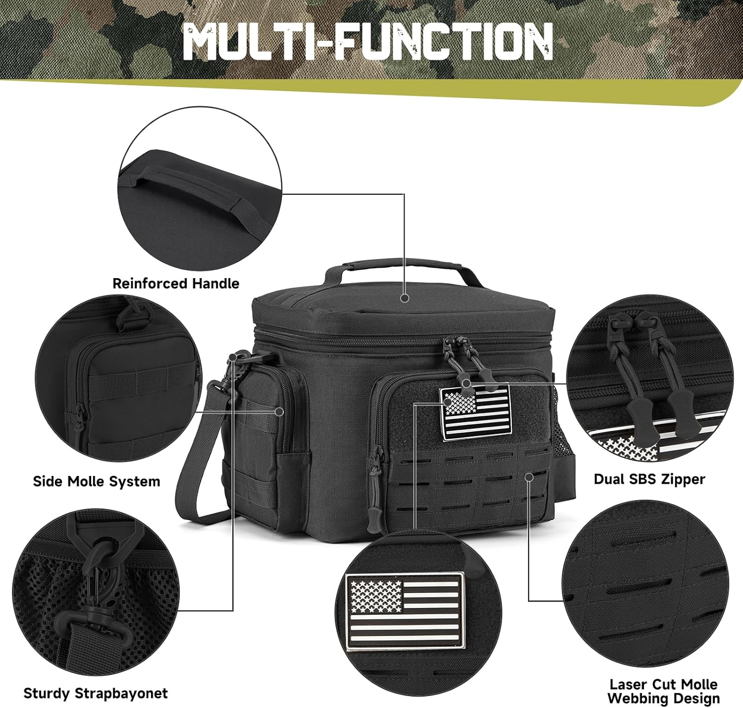 Thumbnail 2 de QT&QY Tactical Lunch Bag 13L 🍱