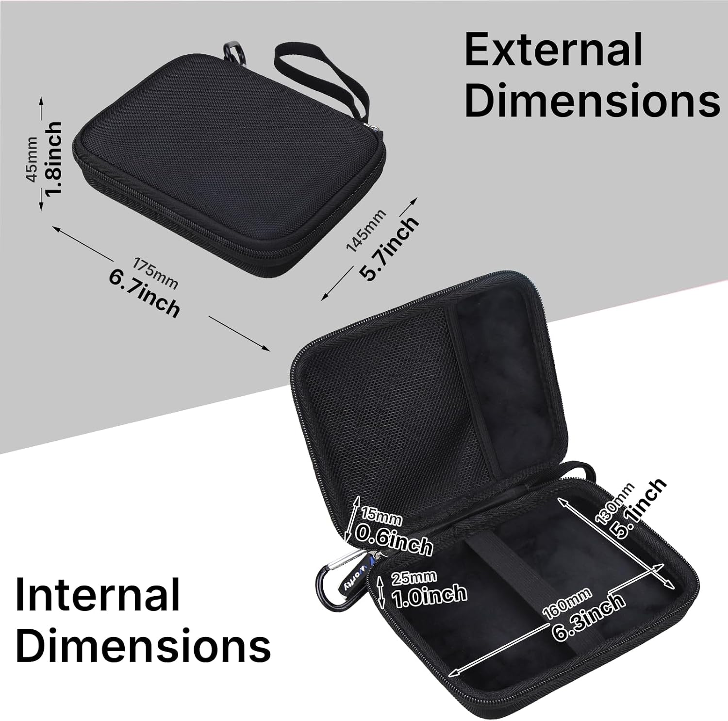 Detalle de worfty Q486 Hard EVA Case for Samsers KF08S/KF08X Foldable Keyboard