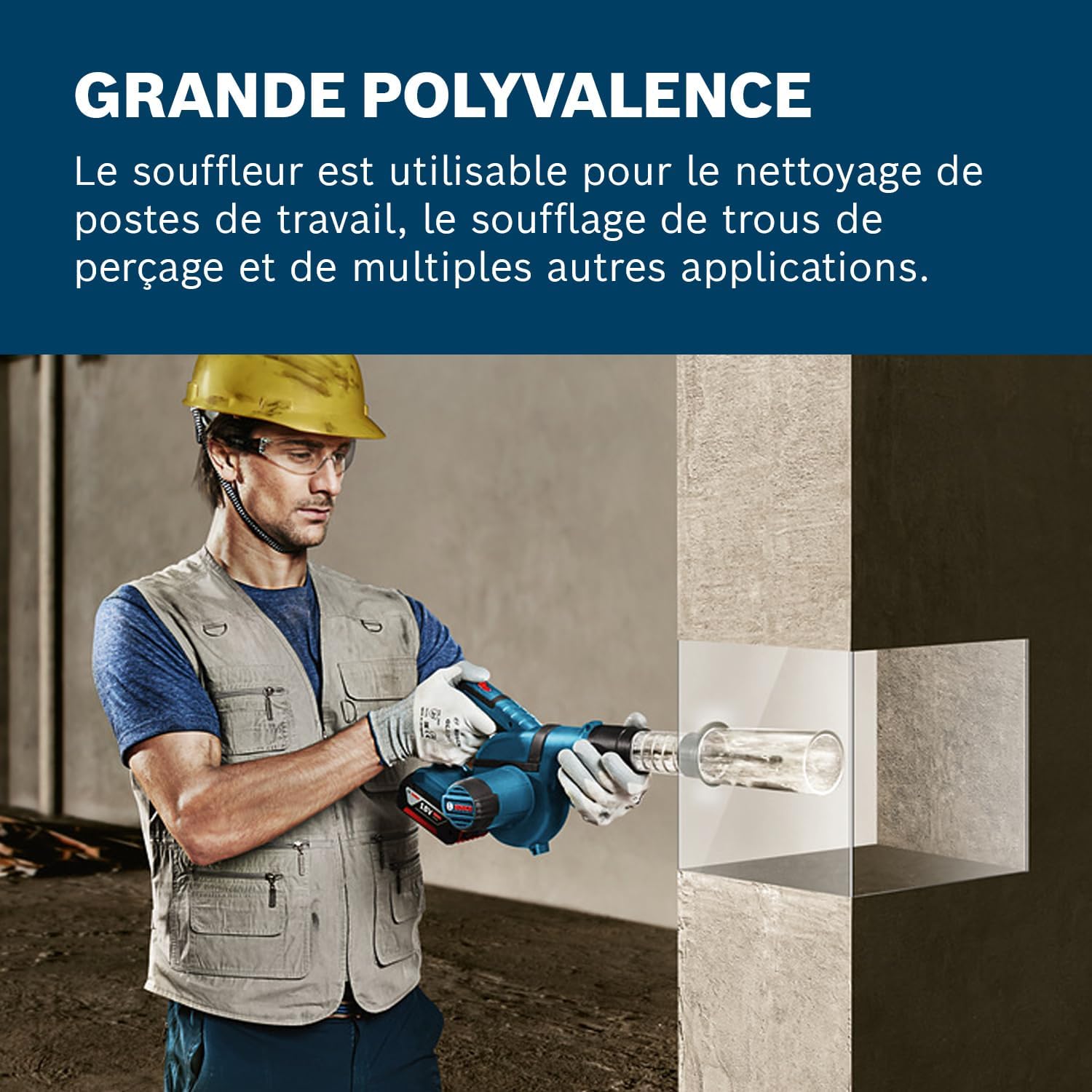 Thumbnail 3 de Bosch Professional 18V System GBL 18V-120 : souffleur sans fil puissant avec 4 embouts et accessoires