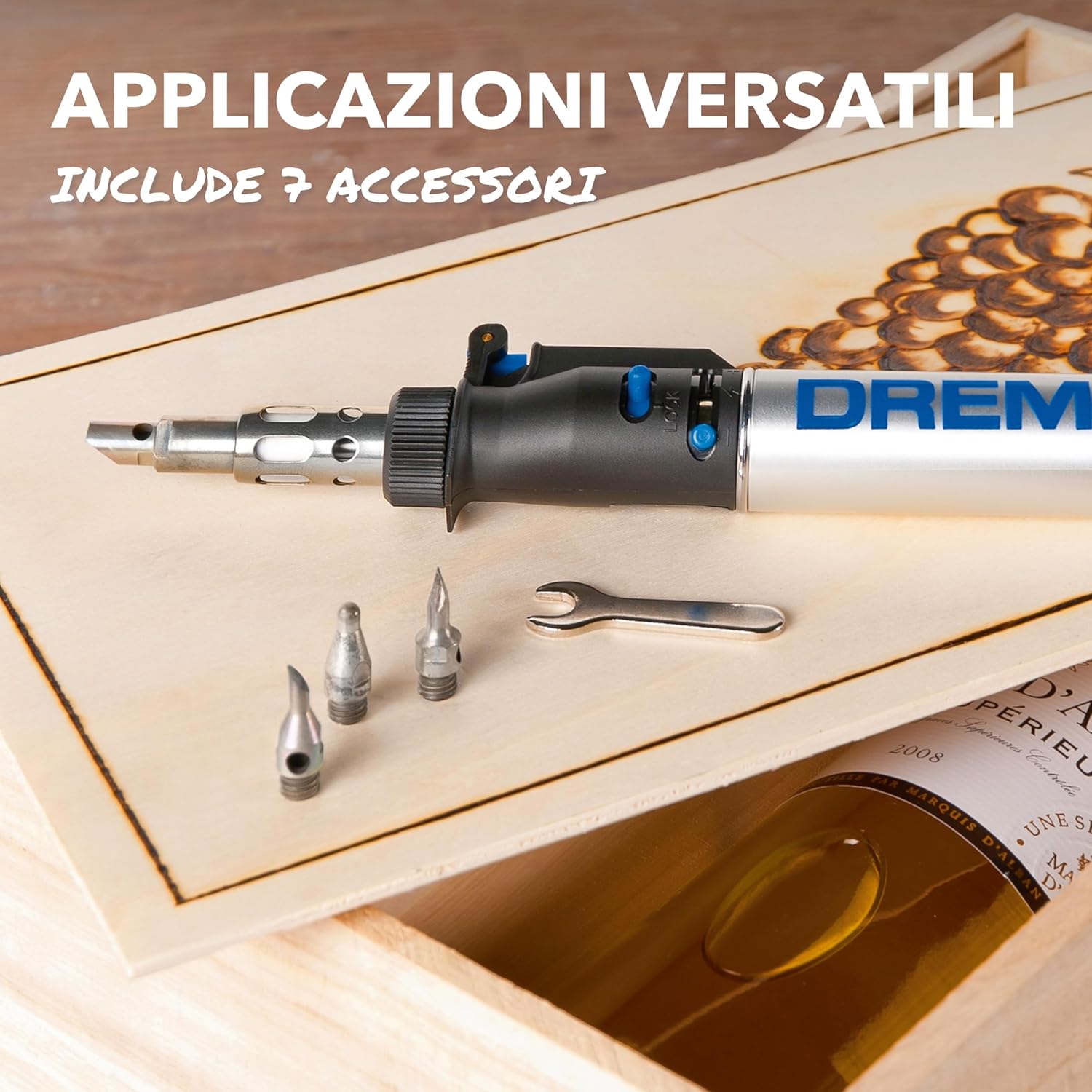Thumbnail 3 de Dremel Versatip 2000 – kit saldatore senza fili a gas butano con 7 punte intercambiabili