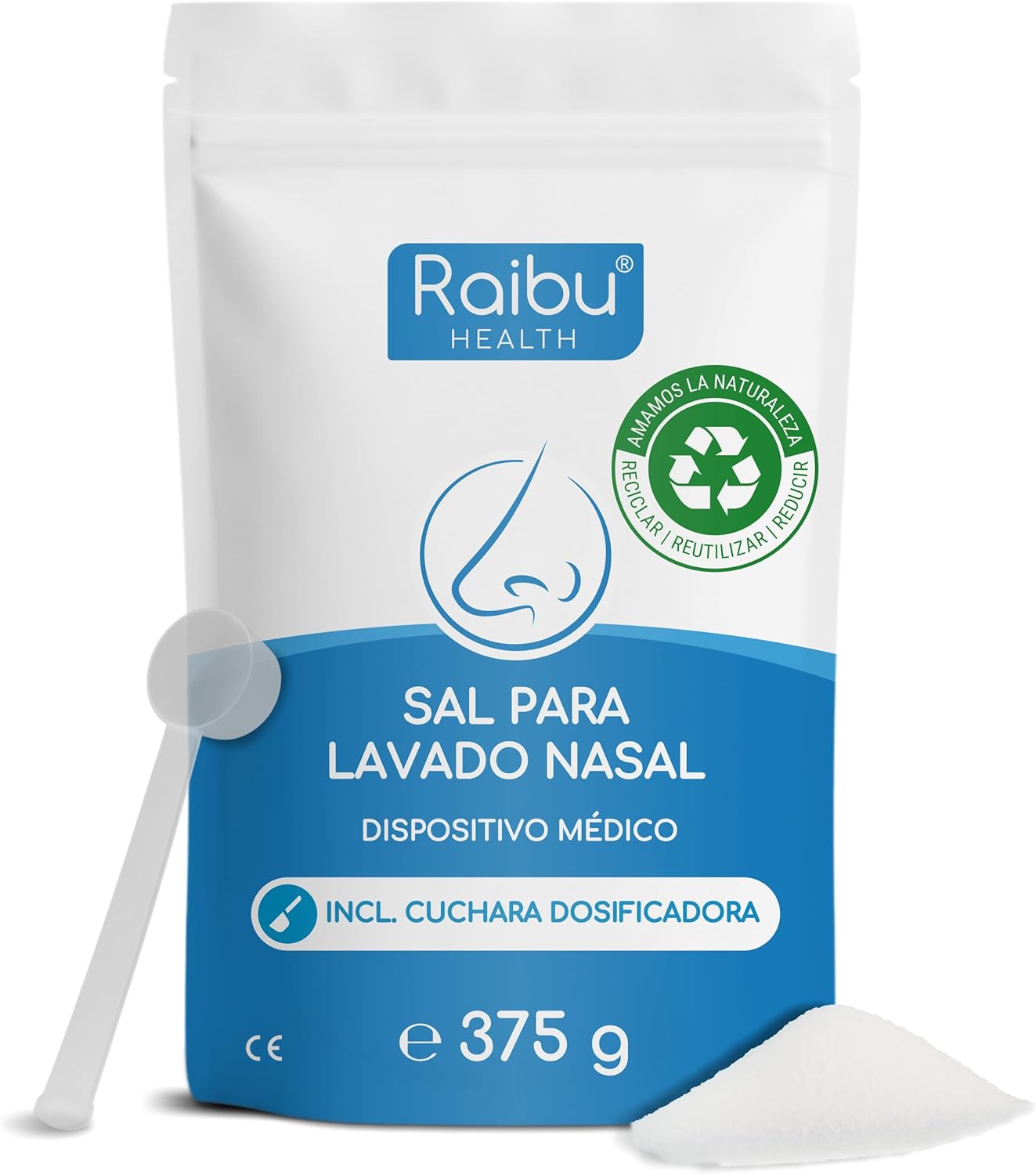 Detalle de Raibu Sal para Lavado Nasal 150 porciones