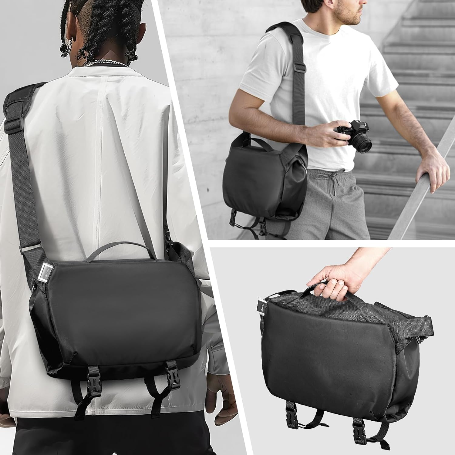 Detalle de TAAOKA Camera Sling Bag: Waterproof Crossbody Case for DSLR/SLR/Mirrorless with Tripod Holder