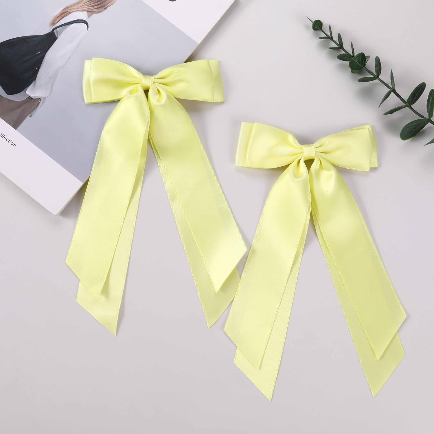 Detalle 2 de LuSeren Satin Hair Bow Clips
