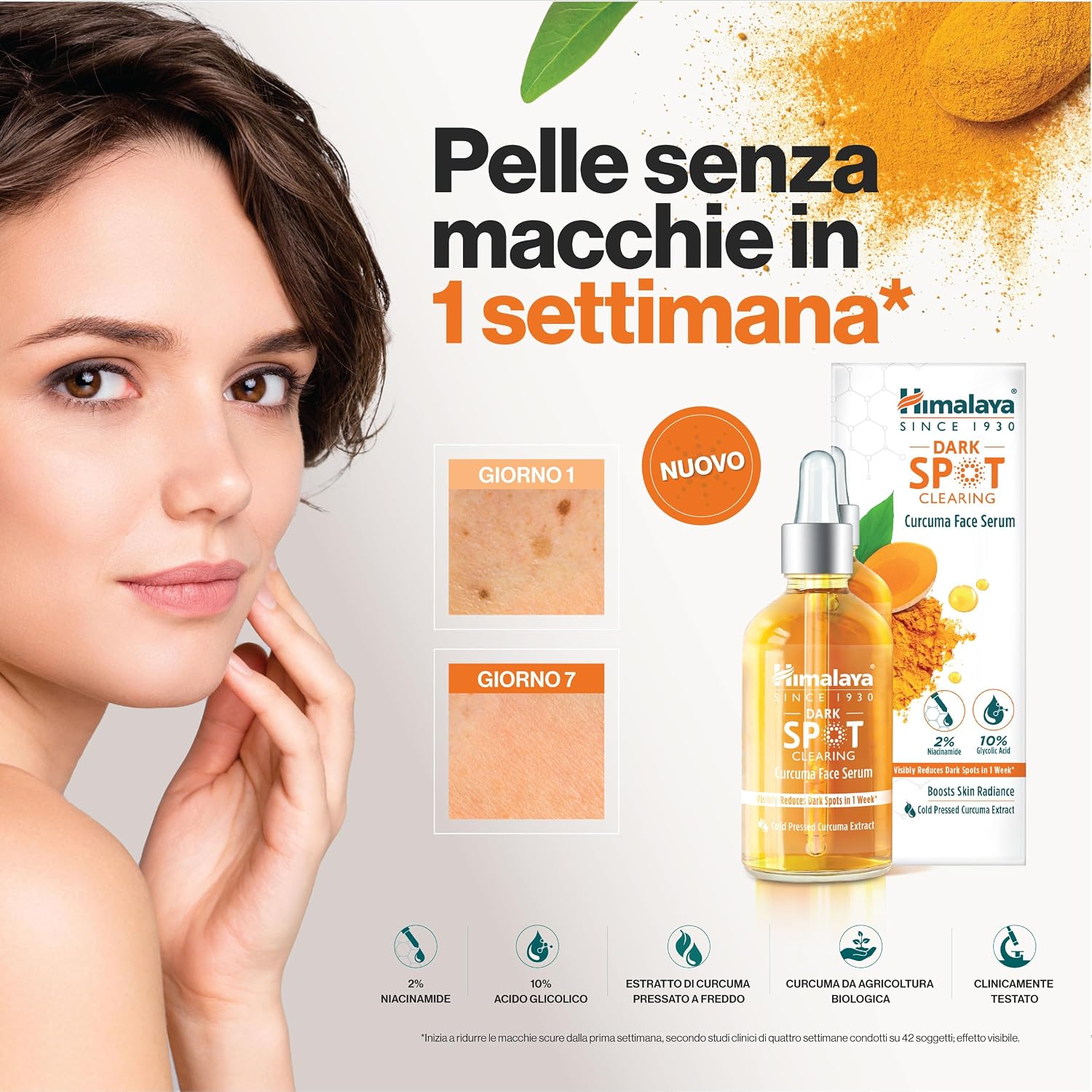 Detalle 2 de Himalaya Siero per il viso alla Curcuma – riduce le macchie scure in 1 settimana