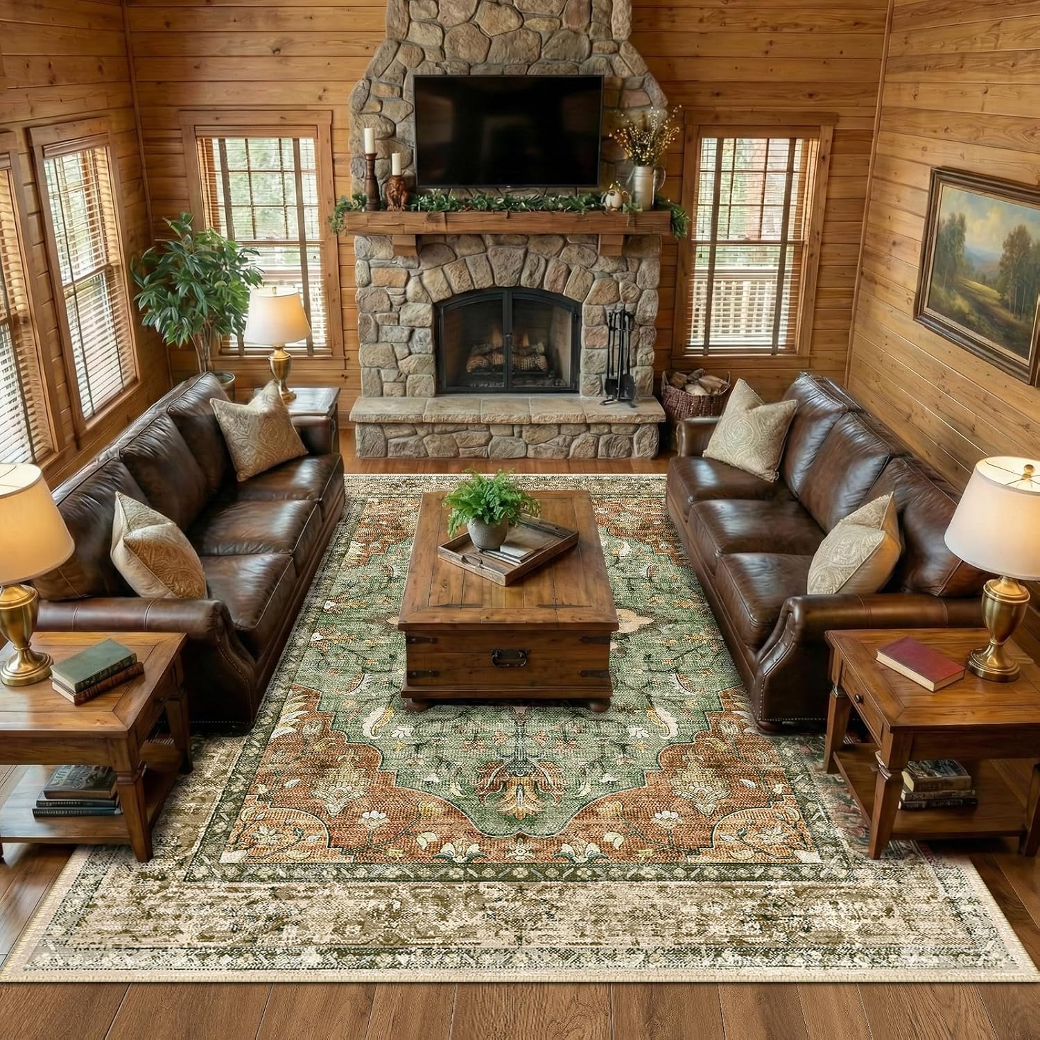 Thumbnail 1 de RELEANY 9x12 Floral Rug