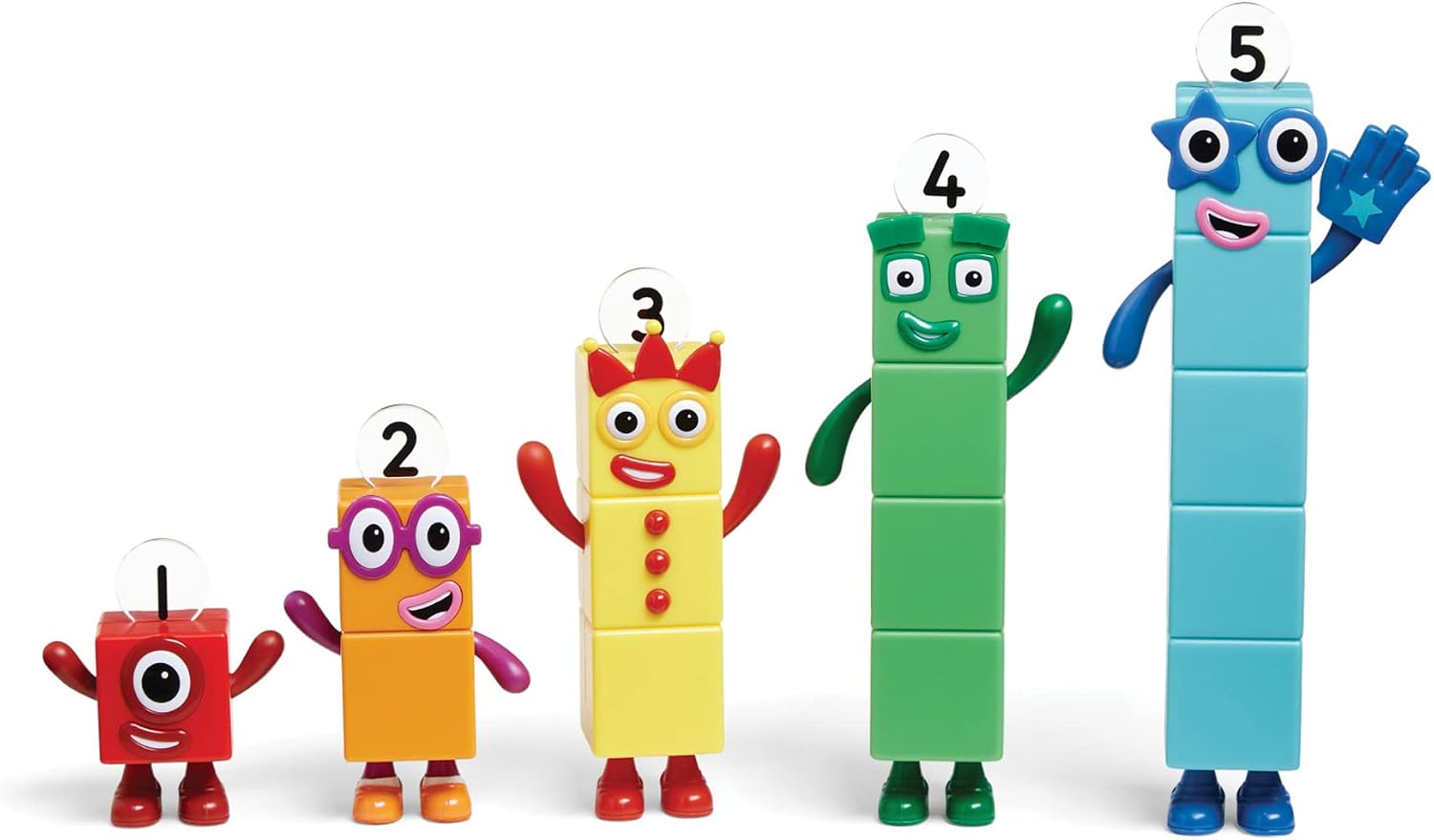 Detalle 2 de Learning Resources HM95356-UK Numberblocks-figuren Eén t/m Vijf met beweegbare armen