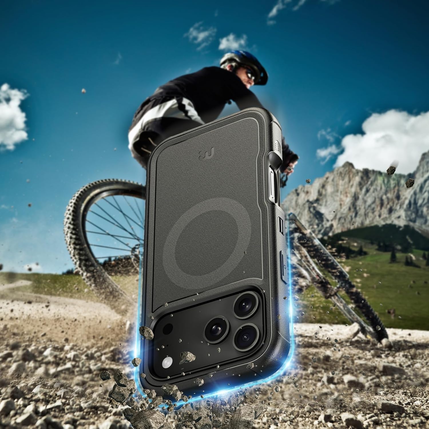 Detalle 2 de M MYBAT PRO for iPhone 17 Pro Max Rugged Magnetic Case (Black) with Magsafe Compatibility