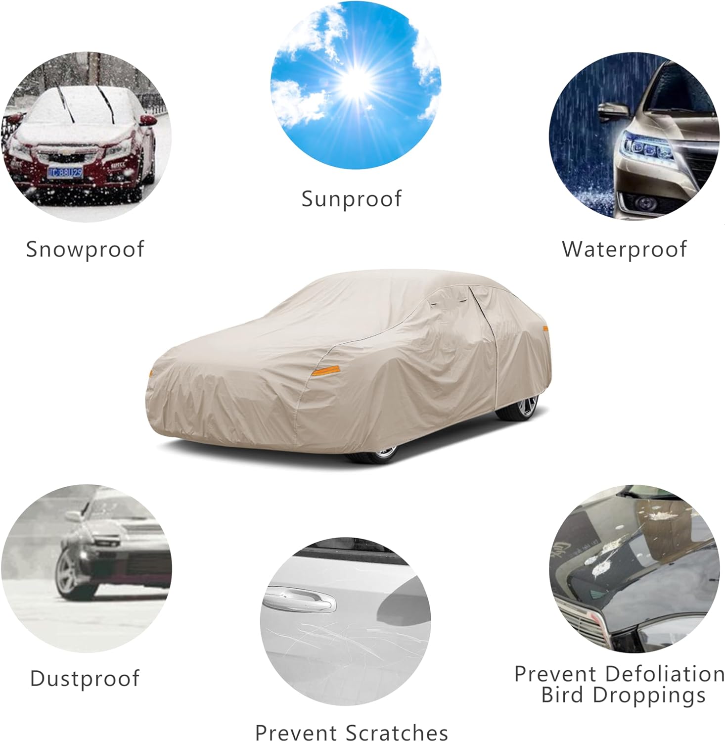 Detalle 2 de JURMON Heavy Duty Car Cover for Ford Mustang