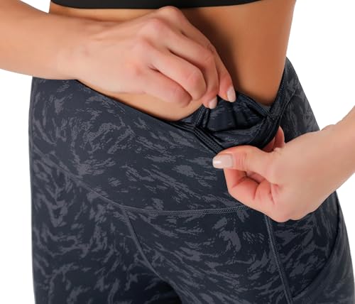 Thumbnail 2 de JOYSPELS Women's High Waist Cycling Shorts with Pockets – Grey Textures (Size L)