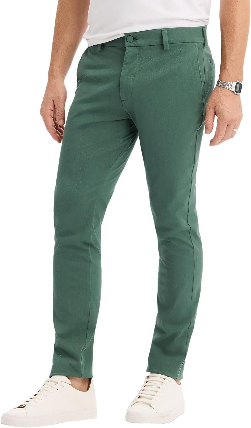Detalle de Dockers Go Activeflex Chino Pantaloni Uomo – Skinny Fit con tessuto Activeflex
