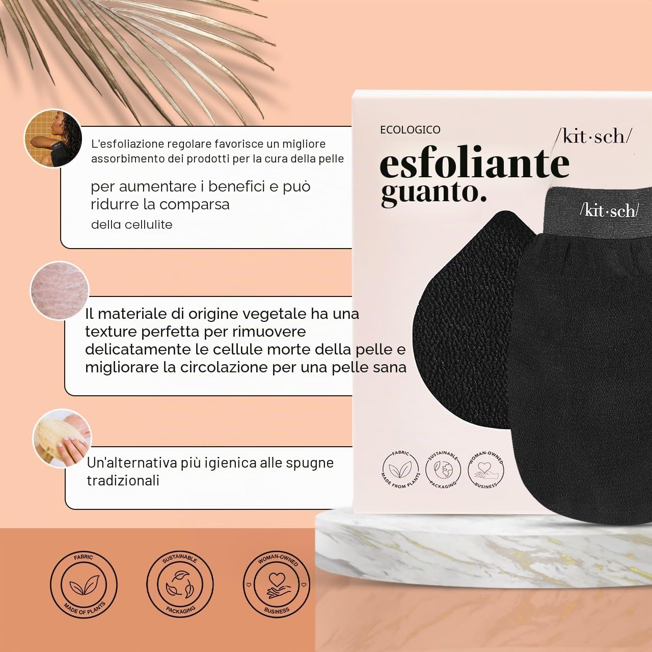 Thumbnail 2 de Kitsch Guanto Esfoliante Coreano – Guanto Scrubber per Doccia e Bagno, Pelle Liscia e Rigenerata
