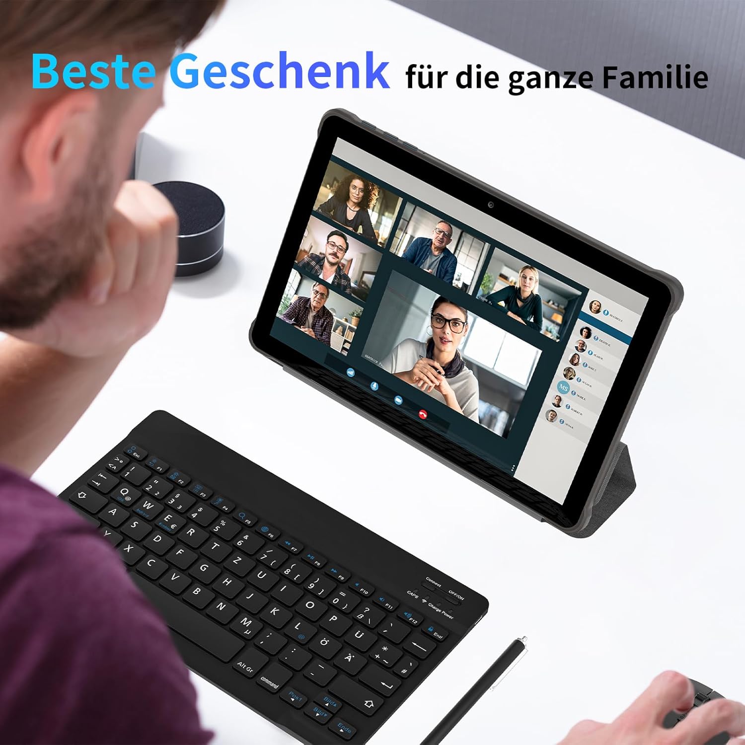 Thumbnail 6 de 10‑Zoll Android‑Tablet (Android 15) mit 8‑Kern, 8 GB RAM, 64 GB Speicher & Zubehörpaket