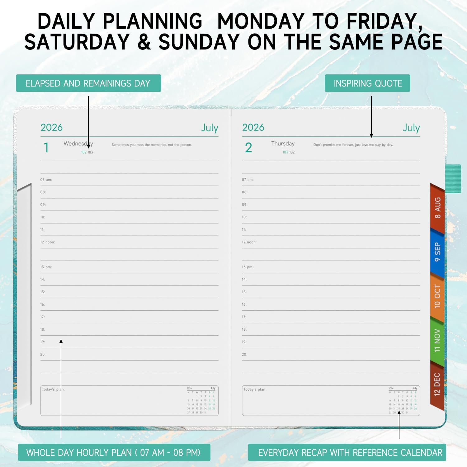 Detalle 2 de Sailingvan Academic Diary 2026–2027: Page A Day, A5, July 2026 – June 2027