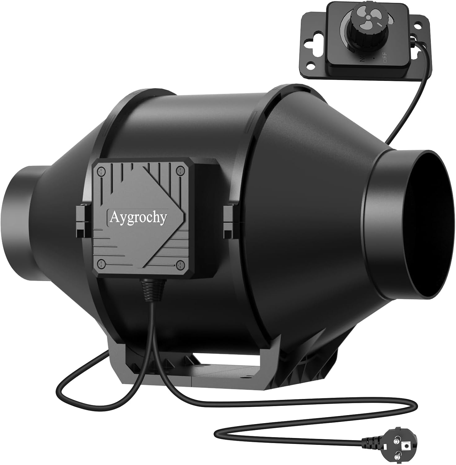 Aygrochy ventilatore tubolare regolabile 100 mm con motore EC trifase e regolatore velocità