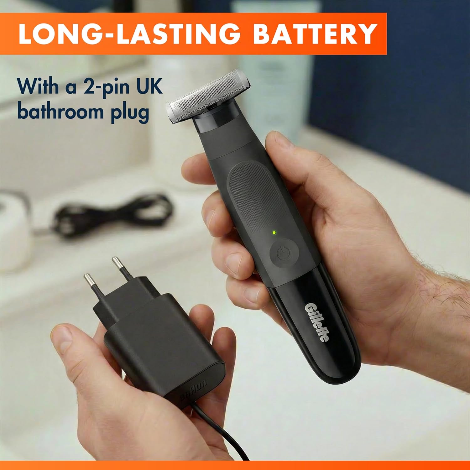 Detalle de Gillette Fusion One Hybrid Beard Trimmer for Men – All-in-One Face and Body Groomer