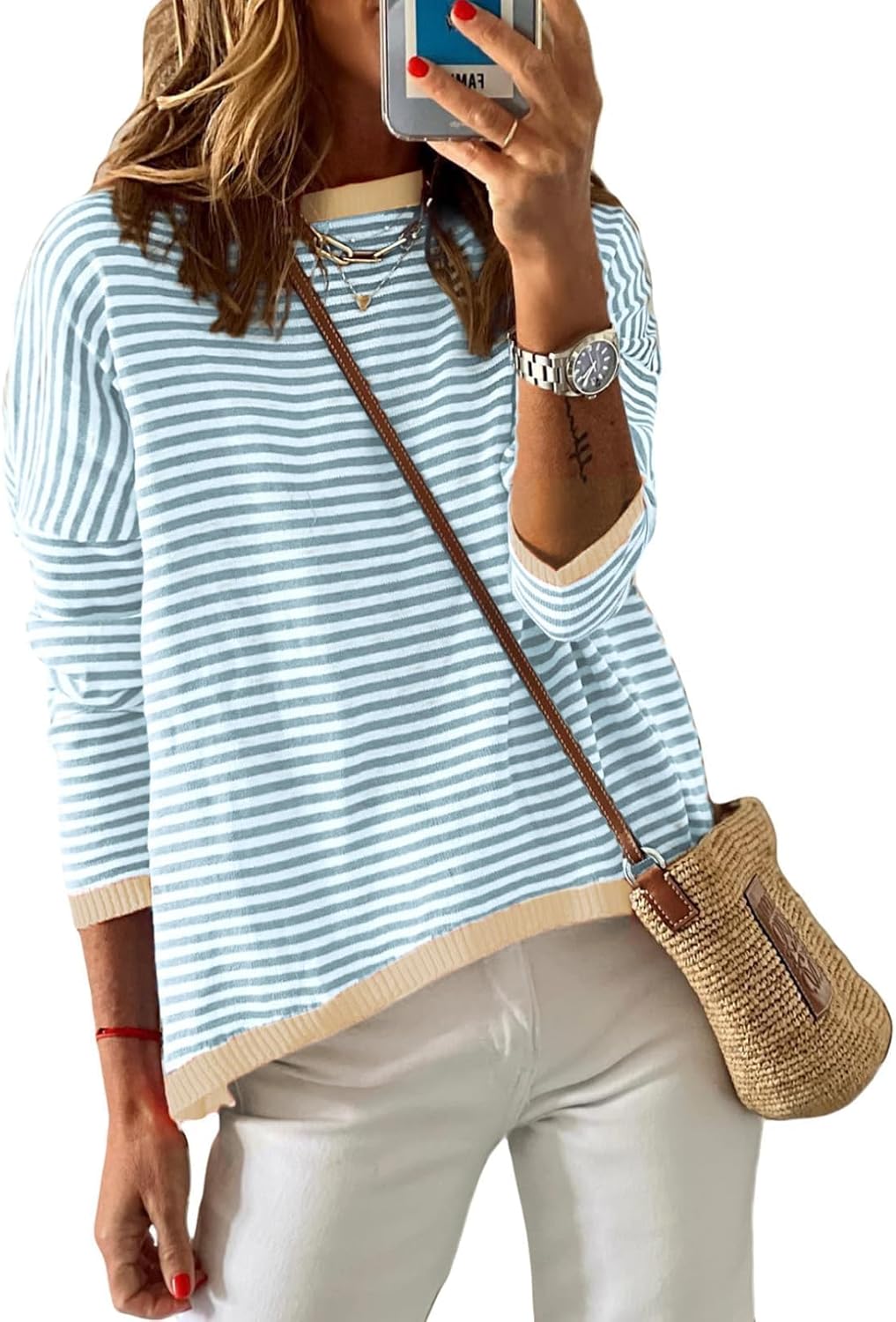 Thumbnail 6 de Cuptacc Pullover Damen Gestreiftes Sweatshirt