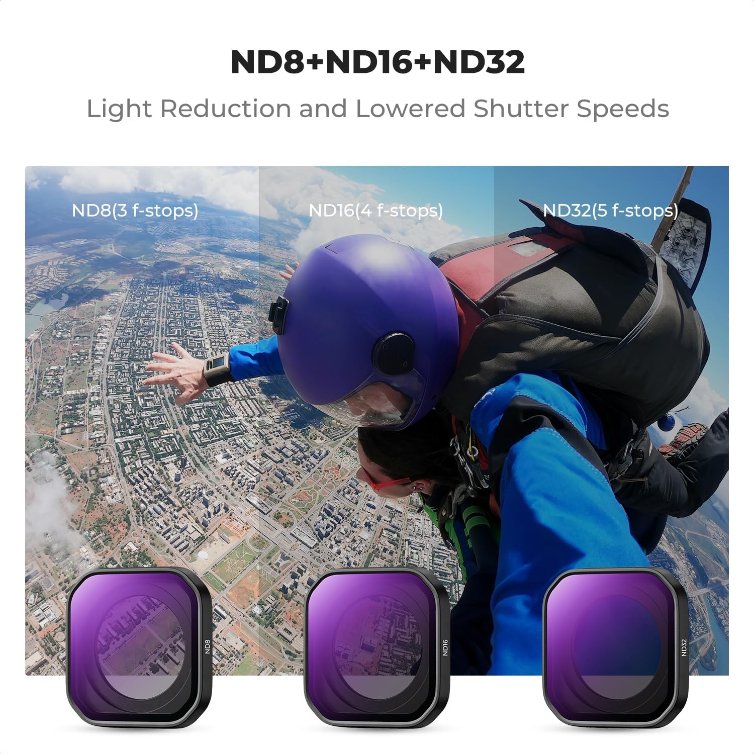 Detalle de K&F CONCEPT Set di Filtri PL e ND per Insta360 Ace Pro 2 - 4 pezzi in vetro ottico HD