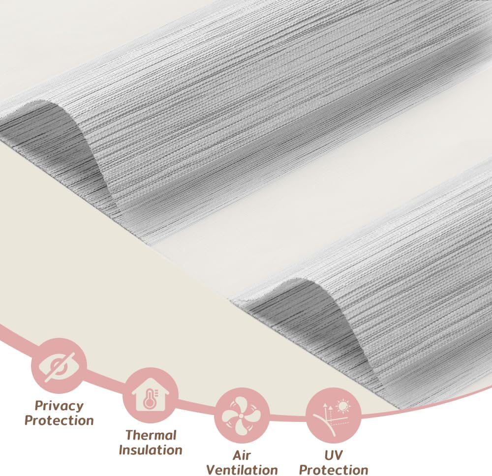 Detalle 2 de SEEYE Cordless Zebra Blinds, 26" W x 48" H