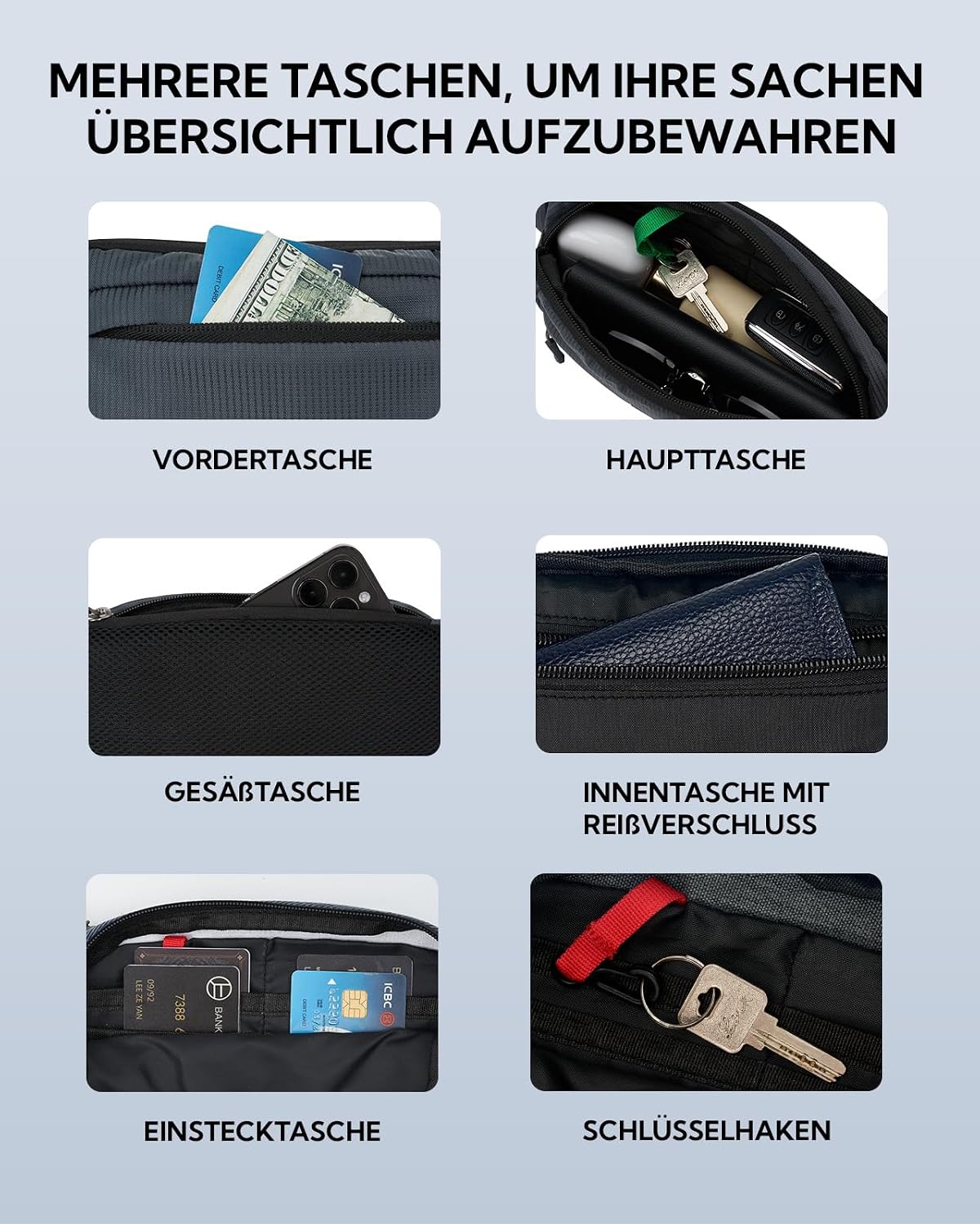 Detalle 1 de WATERFLY Bauchtasche Hüfttasche Herren Damen: Klein Gürteltasche Sport Bum Hip Bag Männer Frauen Waist Fanny Pack mit Verlängerungsgurt für Reise Wandern Hundetraining Outdoor Königsblau
WATERFLY Bauchtasche Hüfttasche Herren Damen…