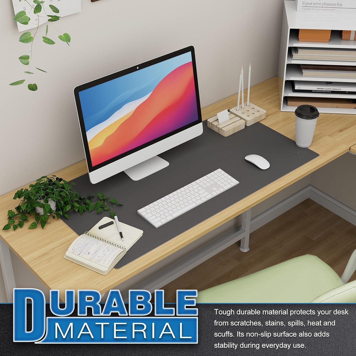 Thumbnail 4 de K KNODEL Large Leather Desk Mat 80x40cm