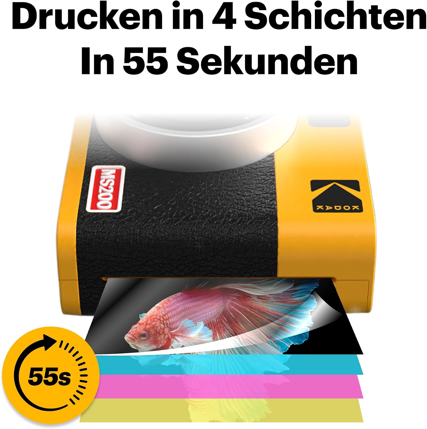 Thumbnail 3 de Kodak Mini Shot 2 ERA 4PASS 2-in-1 Sofortbildkamera und Fotodrucker – kompakt, flexibel und mit Druckqualität in Premium-Optik