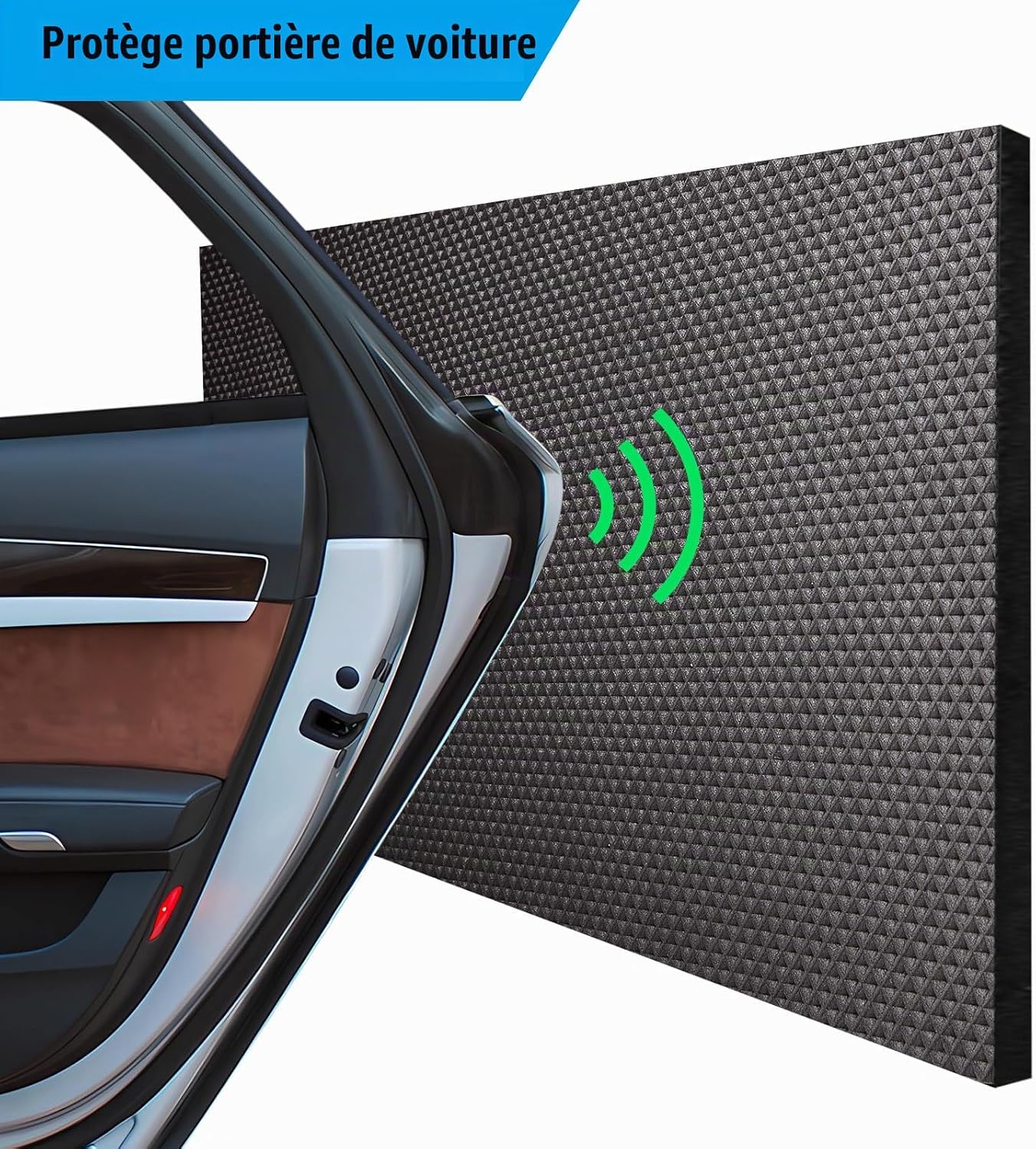 Detalle 2 de Spurtar AEX003164D garagewandbescherming, zelfklevend EVA-schuim, zwart