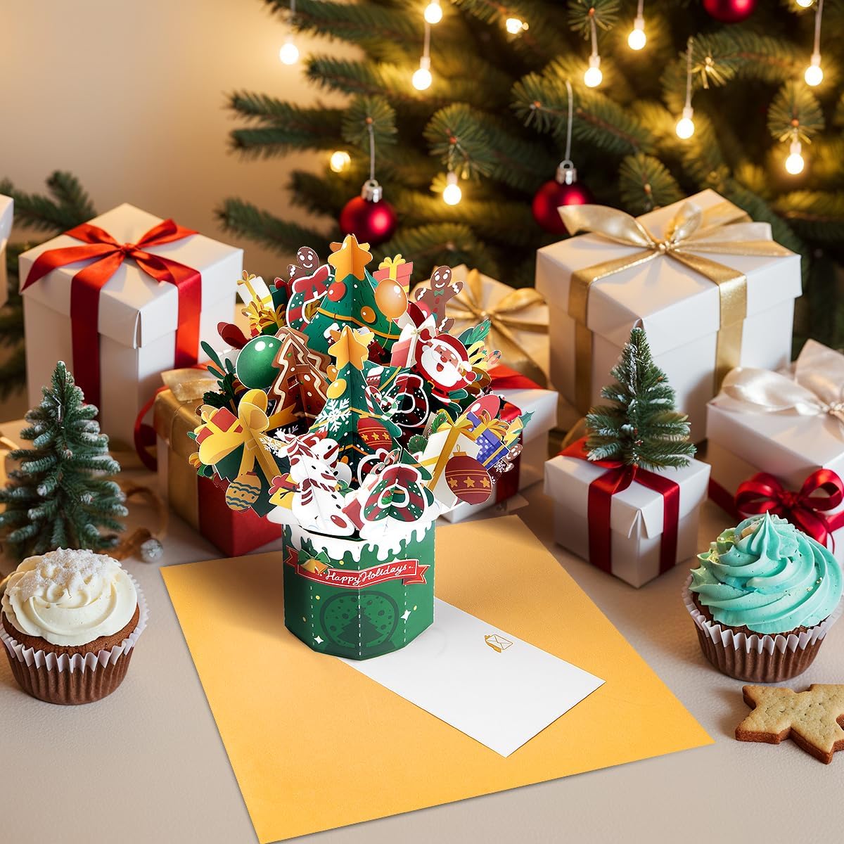 Thumbnail 3 de CNLITIHEKA Christmas Pop Up Bouquet 8.66in 🎁