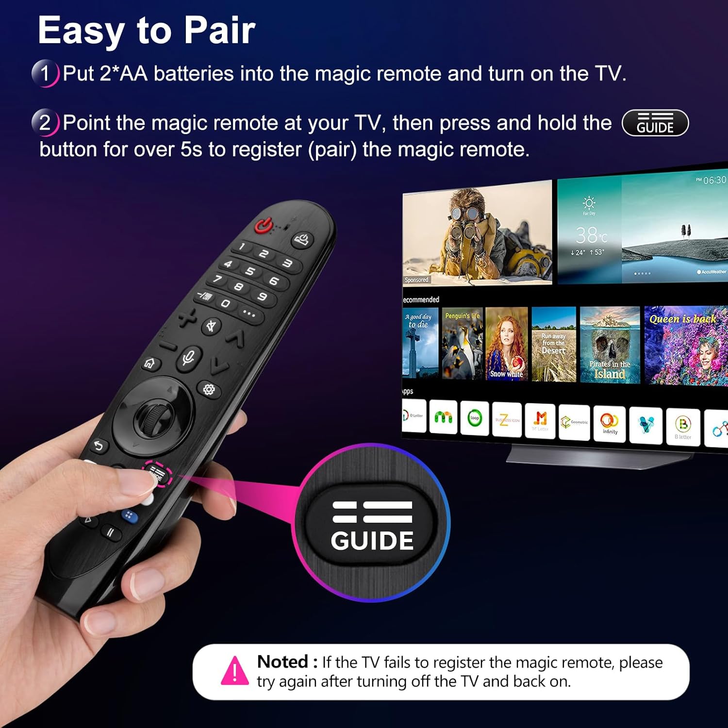 Thumbnail 5 de LG Voice Magic Remote AKB75855501 for 4K TVs