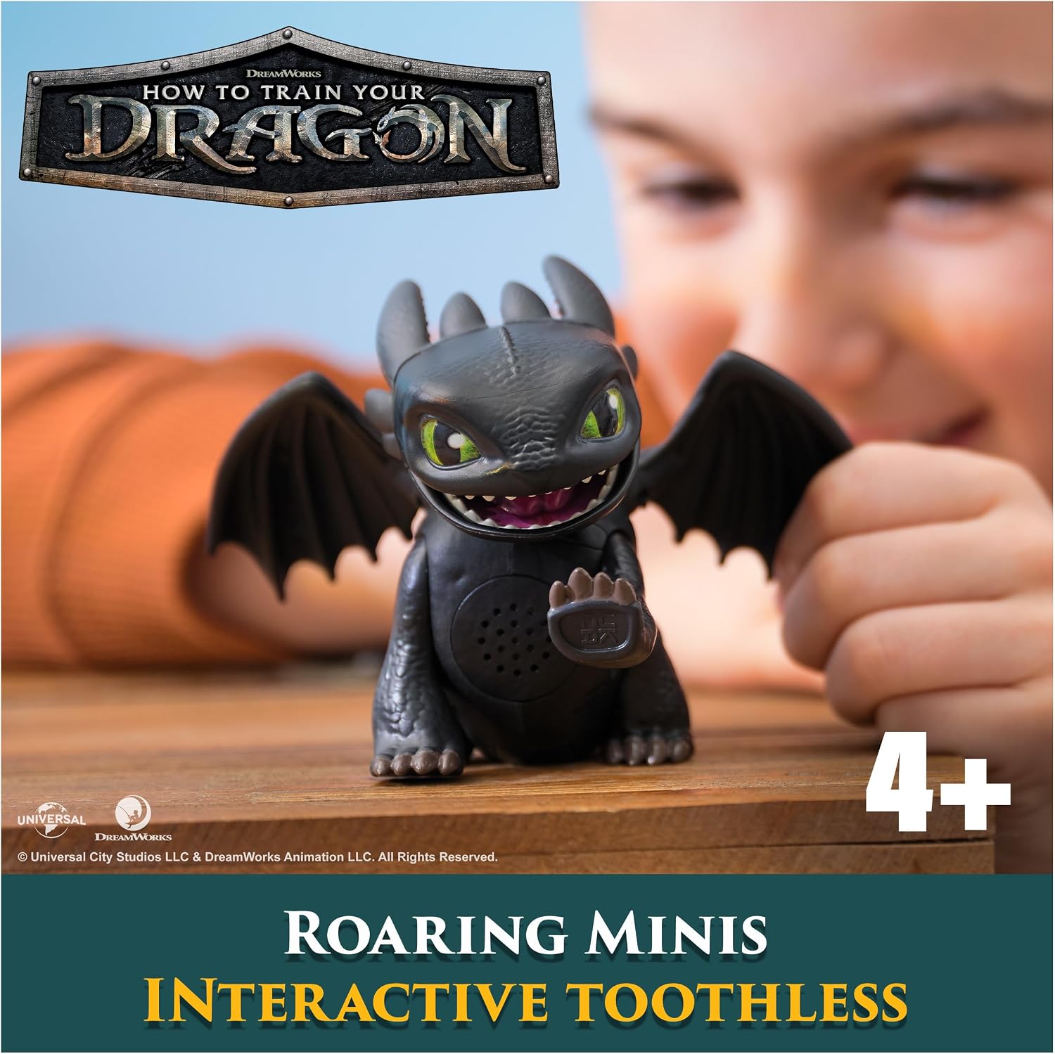 Detalle de DreamWorks How to Train Your Dragon: Interaktiver Ohnezahn Mini-Drache mit Soundeffekten