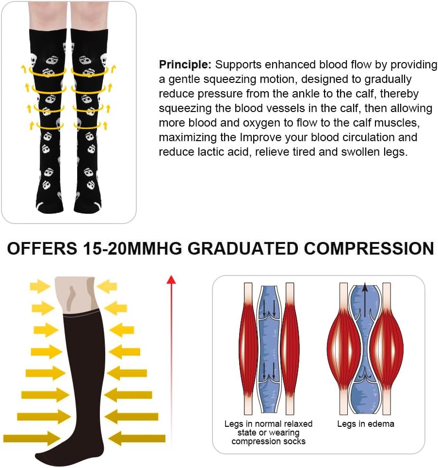 Thumbnail 3 de ACWOO 4 Pairs Graduated Compression Socks for All-Day Support