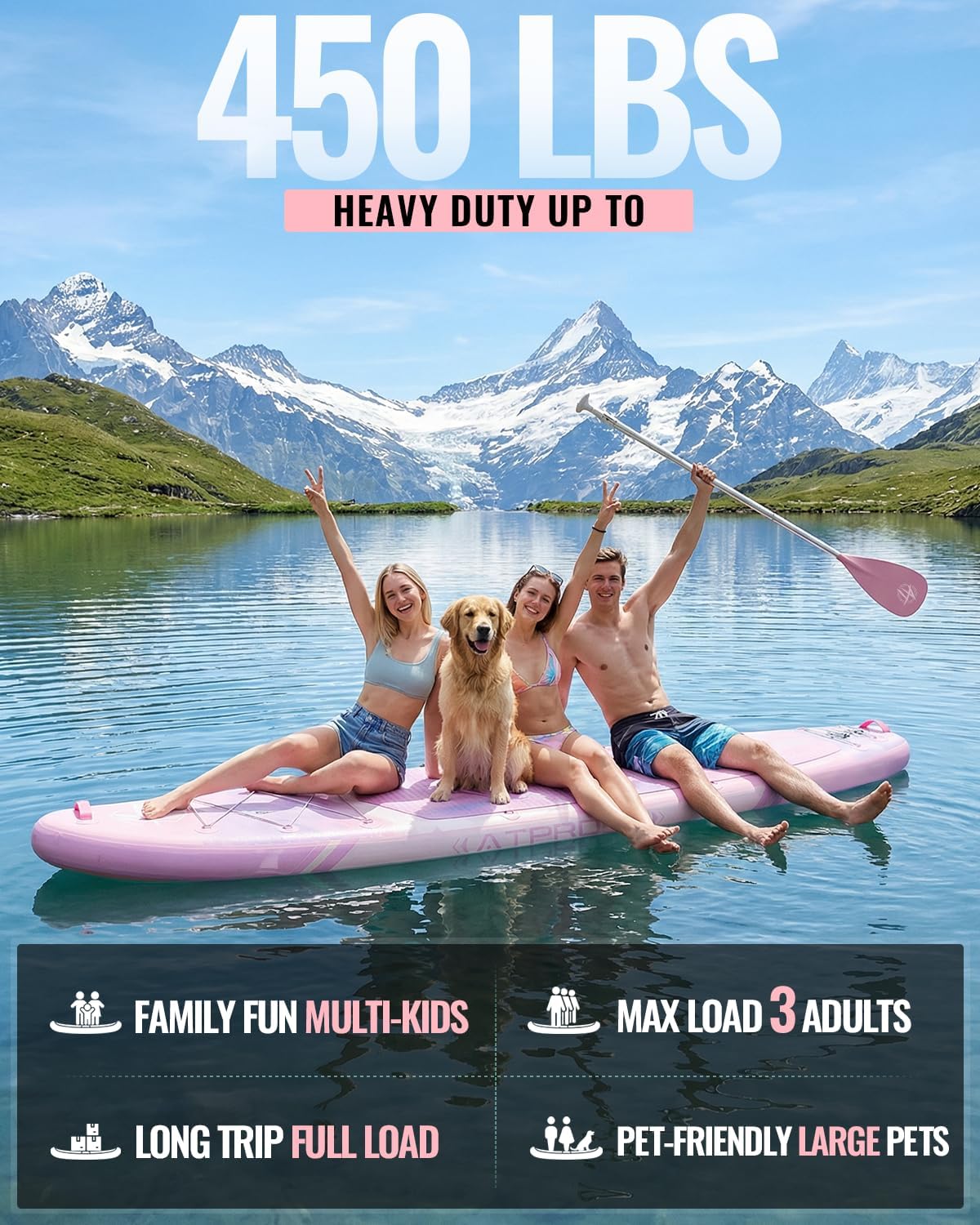Thumbnail 1 de ATPROSS 11'6" x 35" Inflatable Paddle Board (450 lbs capacity) with SUP Accessories Kit & Backpack