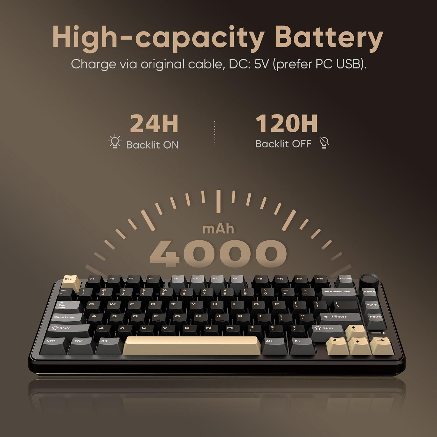 Thumbnail 6 de RedThunder K75 Wireless Mechanical Keyboard with CNC Knob and Gasket Structure