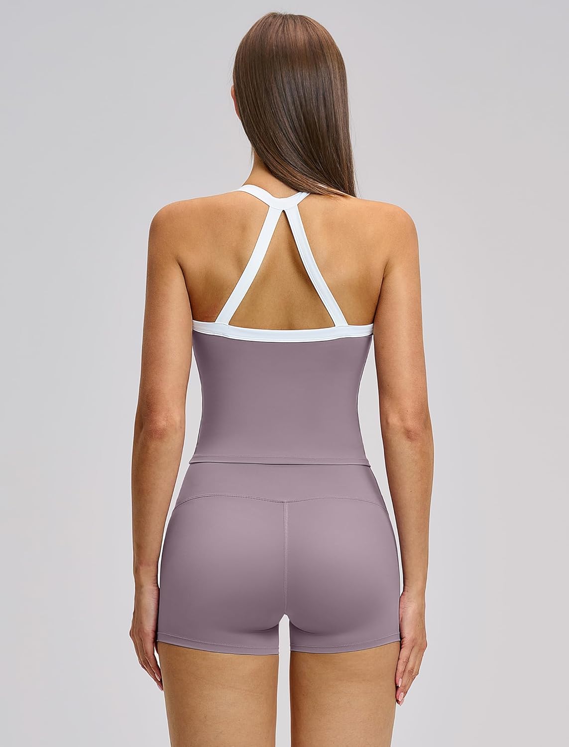 Thumbnail 2 de QBGJTD Two Piece Workout Set for Women: Tank Top + High Waist Shorts