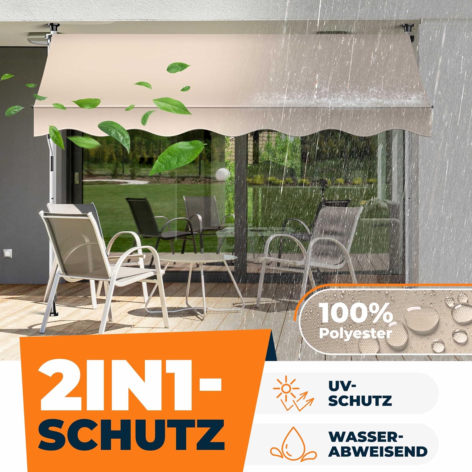 Thumbnail 3 de KESSER® Toldo con Luz LED 🌞, Resistente y Regulable para Balcón