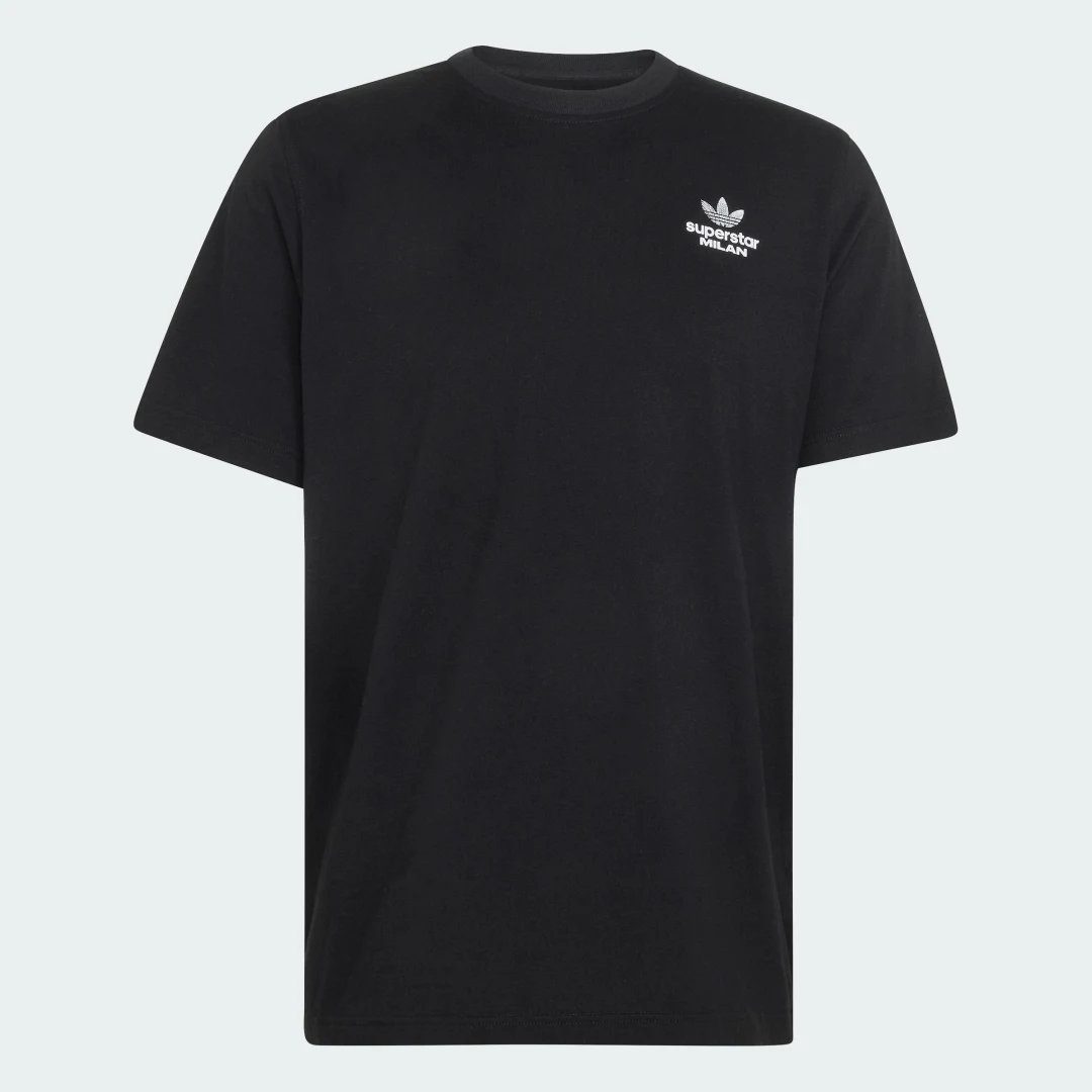 Detalle 2 de Adidas CAMISETA ESTAMPADA MILAN SUPERSTAR Negro