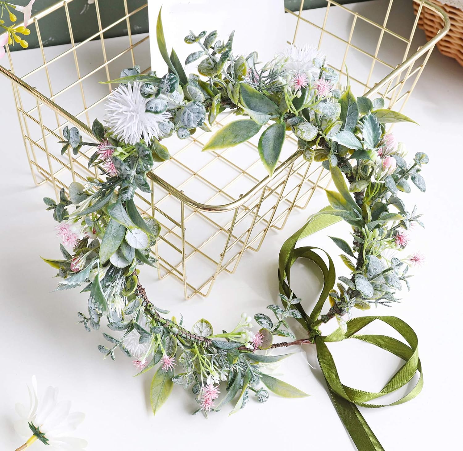 Detalle de Vivivalue Flower Headband, White