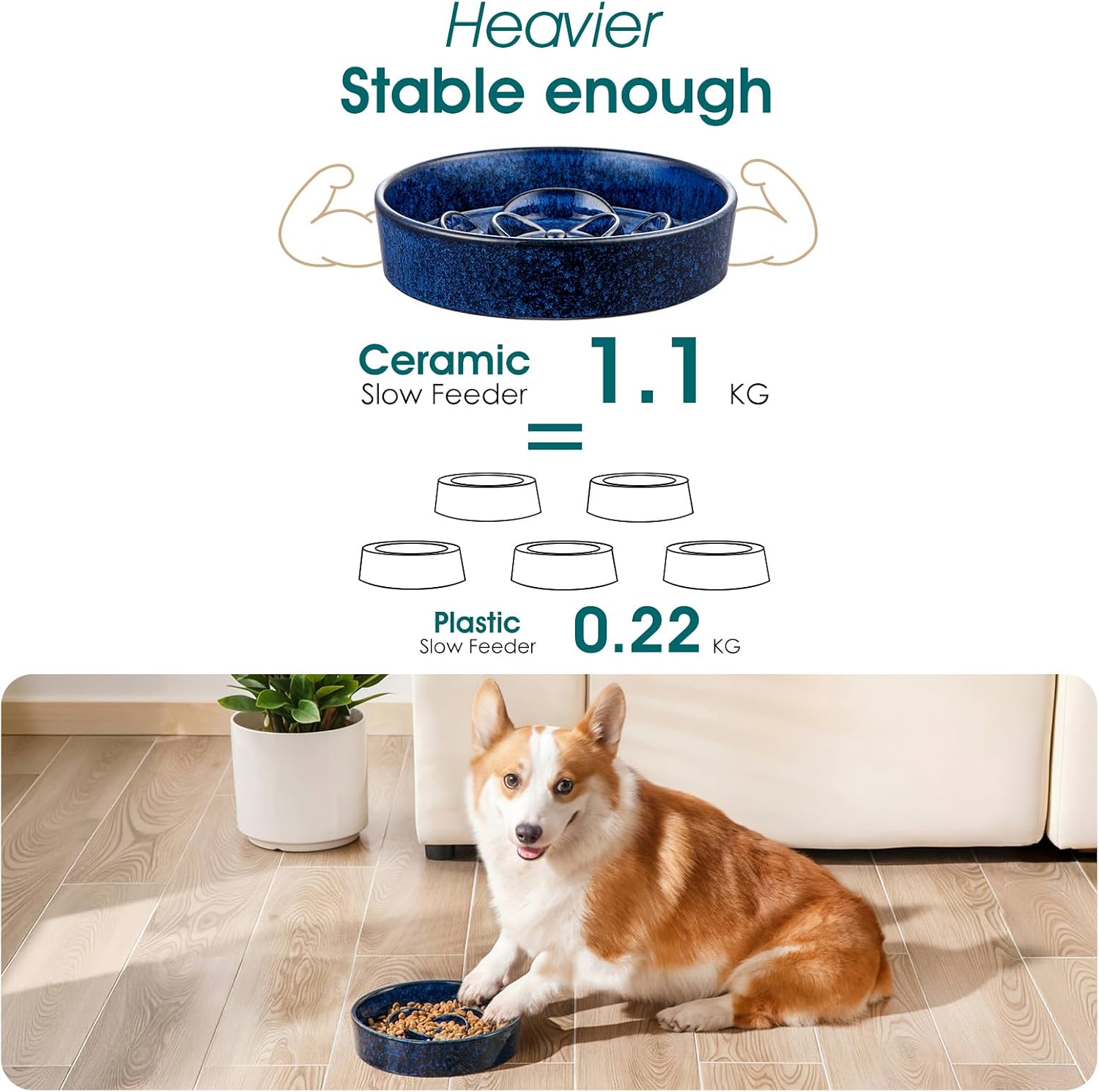 Detalle de vancasso Flower slow feeder bowl 960ml