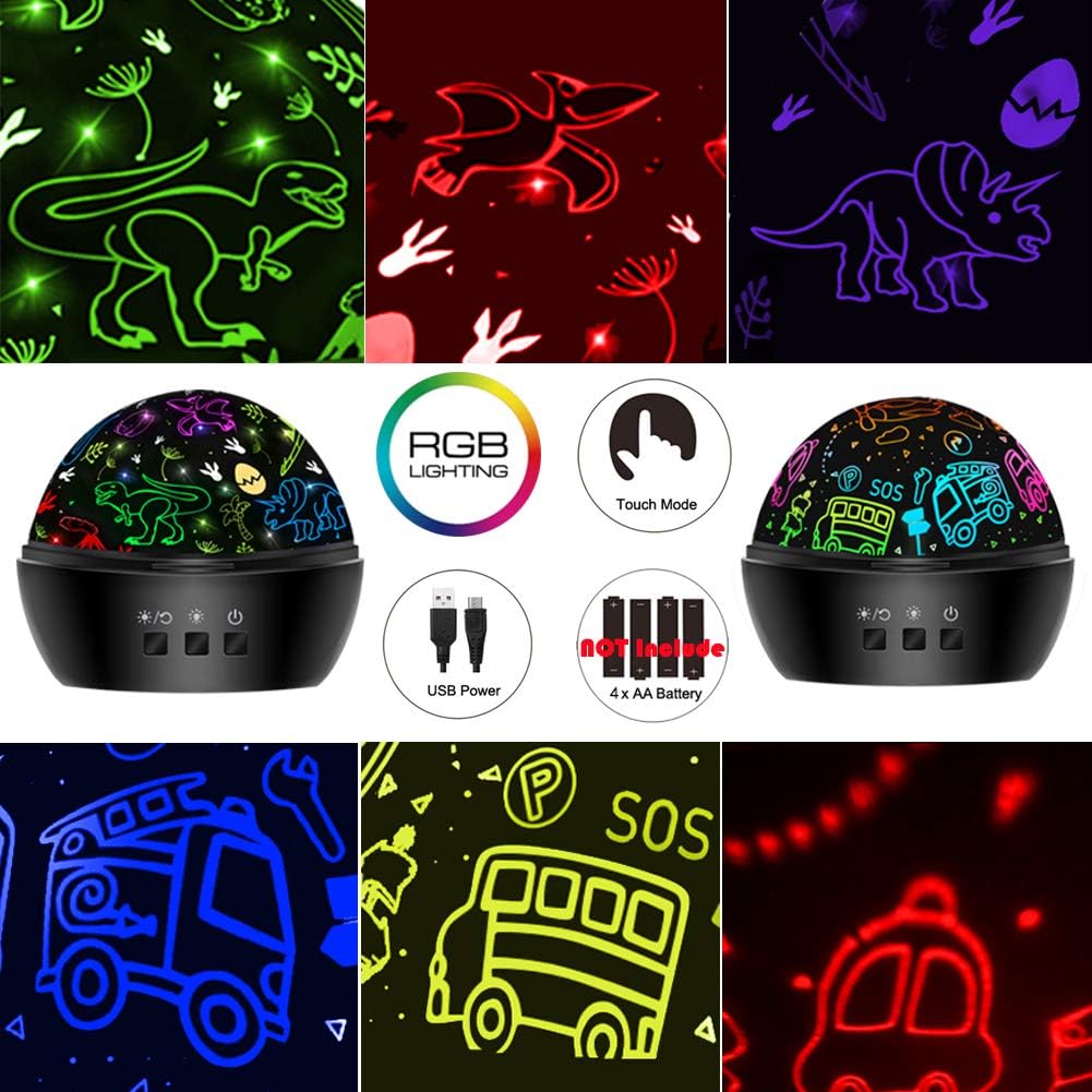 Detalle 2 de Dinosaur Night Light Toy 2-in-1 Projection