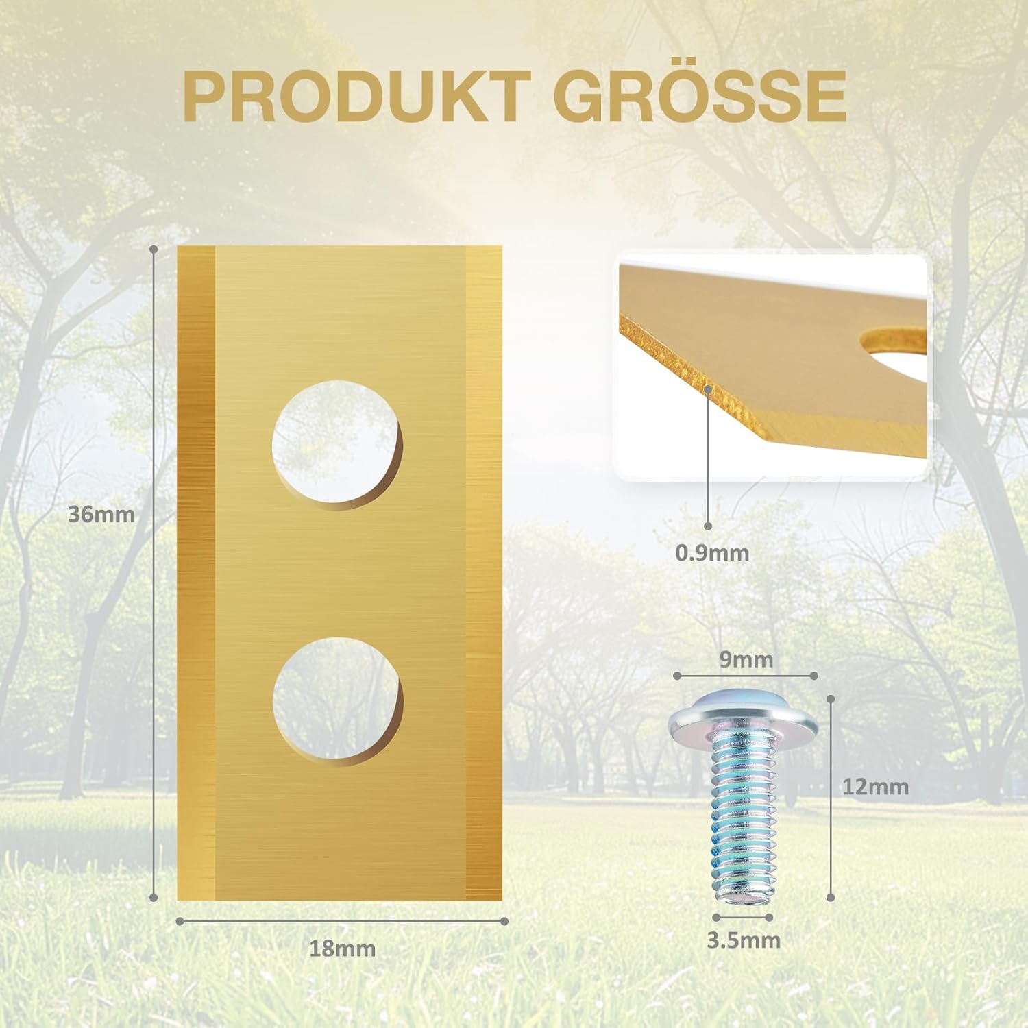 Thumbnail 1 de Mähroboter Klingen (30 Stück) kompatibel mit Worx Landroid – Titancarbid Ersatzmesser