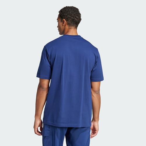 Detalle 2 de ADIDAS Uomo Essentials Linear Jersey Shirt – Dark Blue/White, taglia S