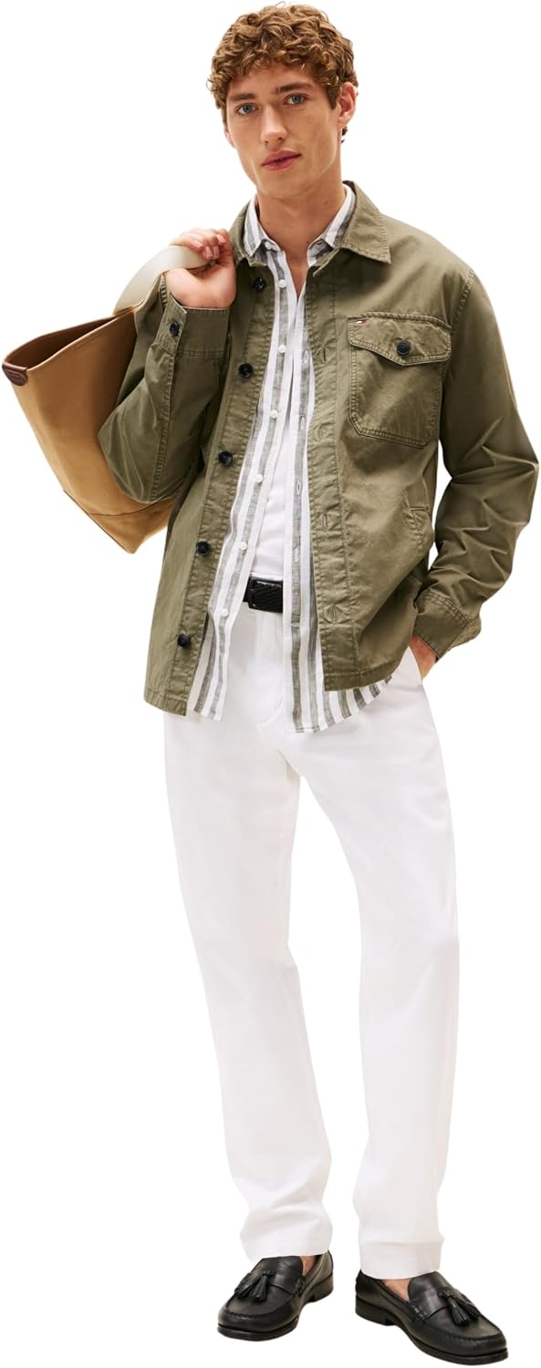 Detalle 2 de Tommy Hilfiger Herren Chino Hose Harlem Satin Relaxed Fit – lässig, bequem und stilvoll