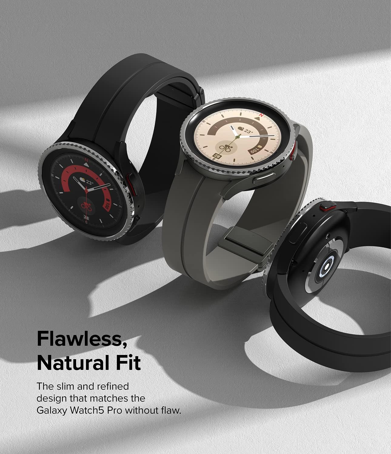 Thumbnail 3 de Ringke Bezel Styling for Samsung Galaxy Watch 5 Pro 45mm – Stainless Steel, Adhesive Bezel Cover in Silver
