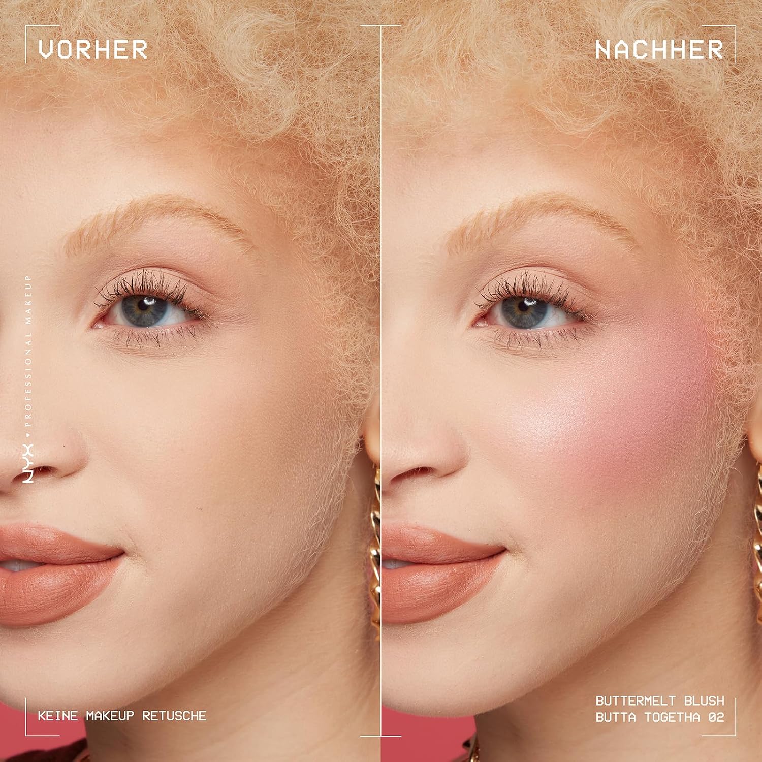 Detalle de NYX Professional Makeup Buttermelt Blush 02 Butta Together – Cremige Pudertextur mit Sheabutter & Mangobutter