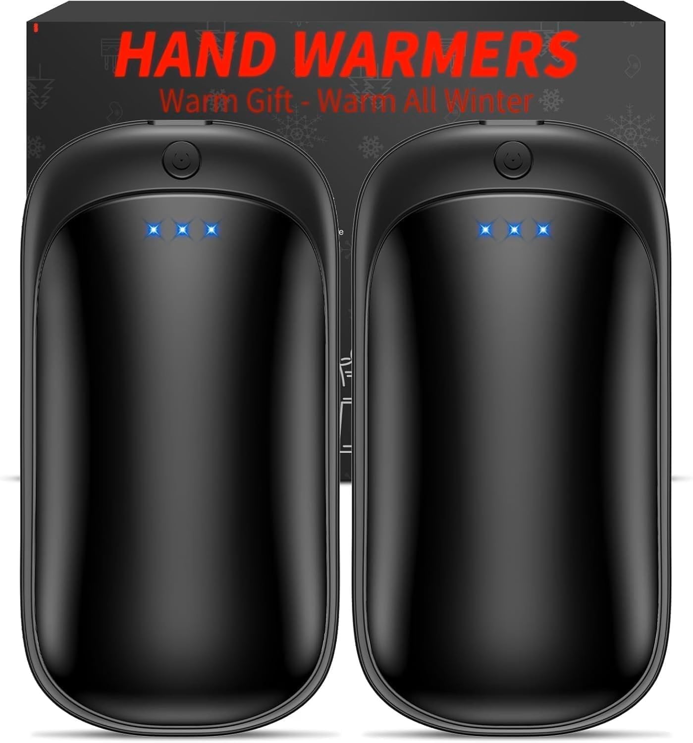 Detalle de Lerat A23 Rechargeable Hand Warmers, Aluminum 2-Pack with Three Heat Settings